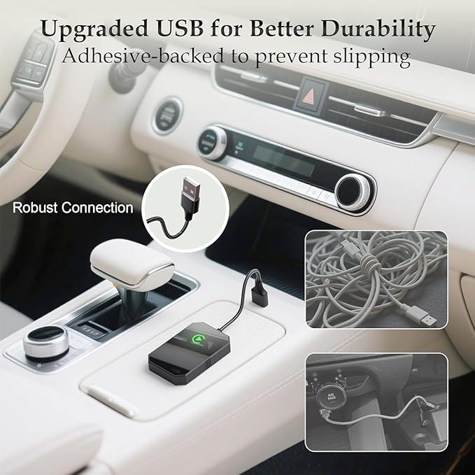 Wireless CarPlay Adapter for iPhone, Converts Factory Wired CarPlay to Wireless, Plug and Play Car Play Wireless Adapter, Auto Connect Dongle for Apple Car Play for Cars from 2016 and iOS 10+