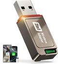 2-in-1 Wireless CarPlay Adapter Support Apple CarPlay & Android Auto, Mini Bluetooth USB A & USB C Dongle Convert Wired to Wireless Compatible with iPhone & Android
