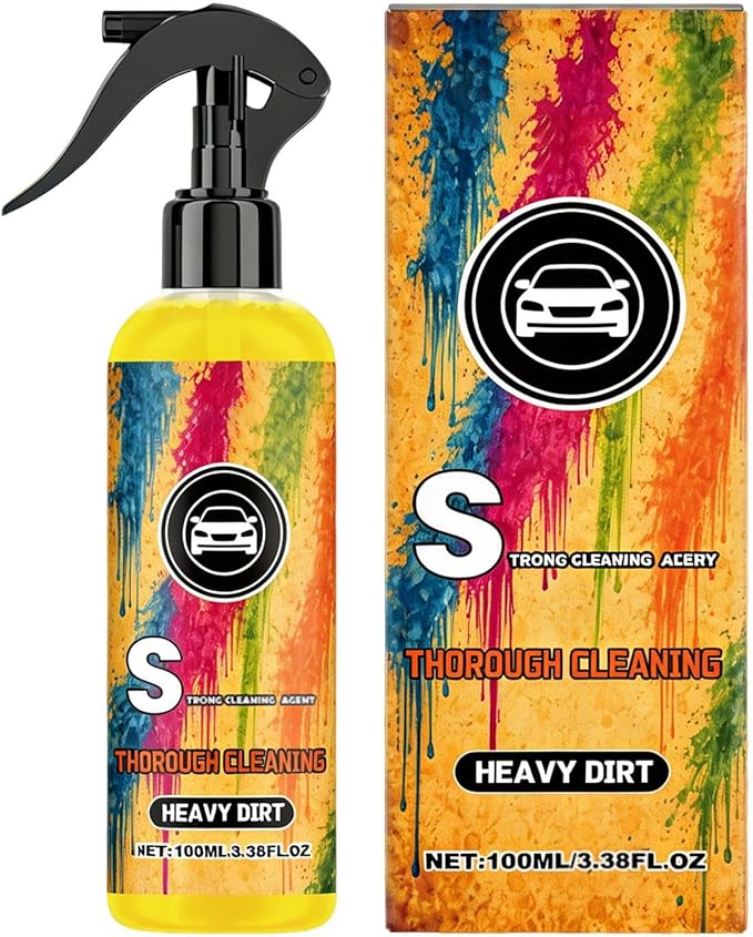Automobile Heavy Duty Cleaning Spray, Stain Remover, 100ml, Car Cleaner, Vehicle Detailing, No Scrubbing Required, For Leather Seats Glass Panes SUV Trucks