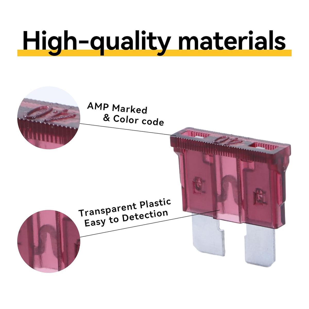 100 Pack Auto Fuses 40 AMP ATC/ATO Standard Regular Fuse Blade 40A Car Truck Boat Marine RV
