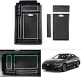 Autorder Center Console Organizer for 2020 2021 2022 2023 Hyundai Sonata Accessories Armrest Storage Box Secondary Insert Tray with 2 Color Mats