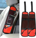 Hovom 2PCS Car Seat Storage Hanging Bag, Multi-Pocket Auto Seat Side Organizer, Multifunctional Mesh Pocket Auto Front Seats Organizer for Phone Wallet Glasses, Universal Car Accessories (Red, 2PCS)