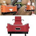 Multifunctional Car Seat Back Storage Box, Universal Car Seat Organizer, Car Seat Tissue Box and Organizer, Car Seat Paper Towel Organizer， Car Organizer with 2 Drink Cup Holders (Red)