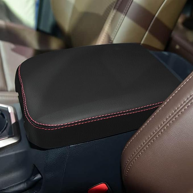Compatible with Center Console Armrest Cover for Toyota Tacoma 2016-2023 Leather Arm Rest Storage Box Lids Cushion Protector Pad