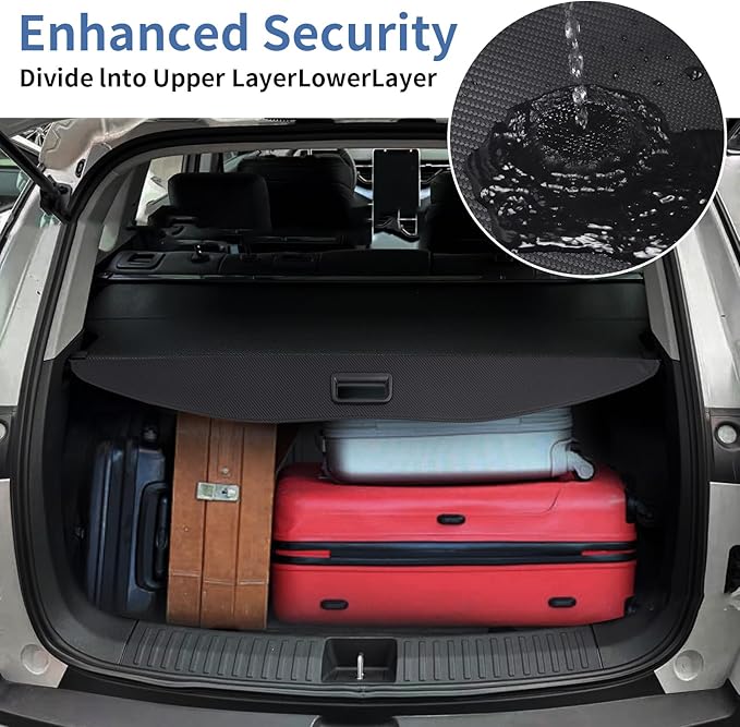 ZXMOTO Cargo Cover Compatible with Toyota Grand Highlander 2024 2025 Retractable Type Retractable Rear Trunk Security Cover Shielding Shade Accessories