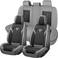 Truck Seat Covers for Ford Ranger 2019-2026, Waterproof Premium Leather Full Coverage Car Seat Cover, Muscle Sport Style Auto Interior Seat Cover Sets (Full Set/Gray Black)