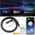 Interior Car LED Strip Lights with APP Control,RGB 210 Modes Neon Car Ambient Lighting,55in LED Strip Lights for Cars,Dynamic Chasing Music Sync Neon Car Ambient Lighting Kits