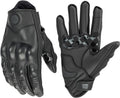 KEMIMOTO Motorcycle Leather Gloves, Sheepskin Protective Gloves for Men and Women, Touchscreen Compatible, Hard Knuckle，Gear for Motorcross Racing Cycling