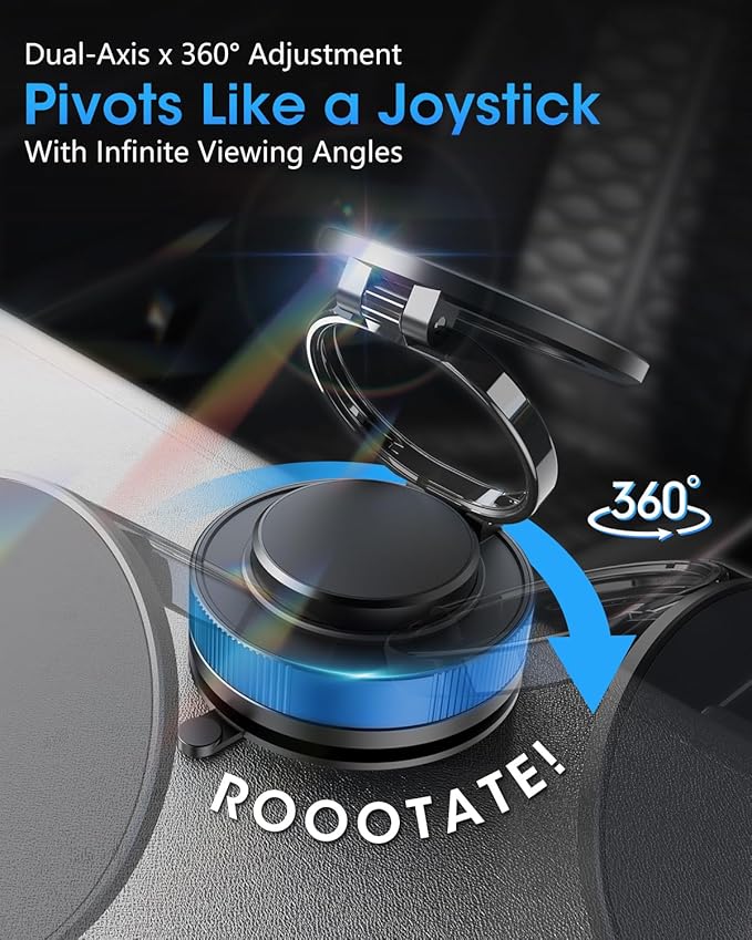 Phone Holder for Car Magsafe, 360° Adjustable 2500gf Strong Magnetic Car Phone Holder, Hands Free Suction Cup Cell Phone Mount for iPhone 16 Pro Max 15 14 13 12