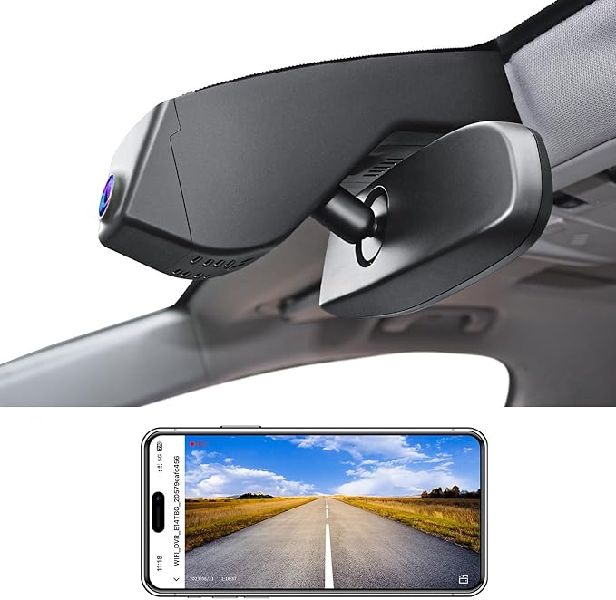 Mangoal 4K Dash Cam fit for GMC Acadia 2017-2023 (Model A), SE SEL Set AT4 Denali, Model A & Model B Have Same Models Years but Vehicle Sensor Cover are Different, Free App & WiFi, 64GB Card