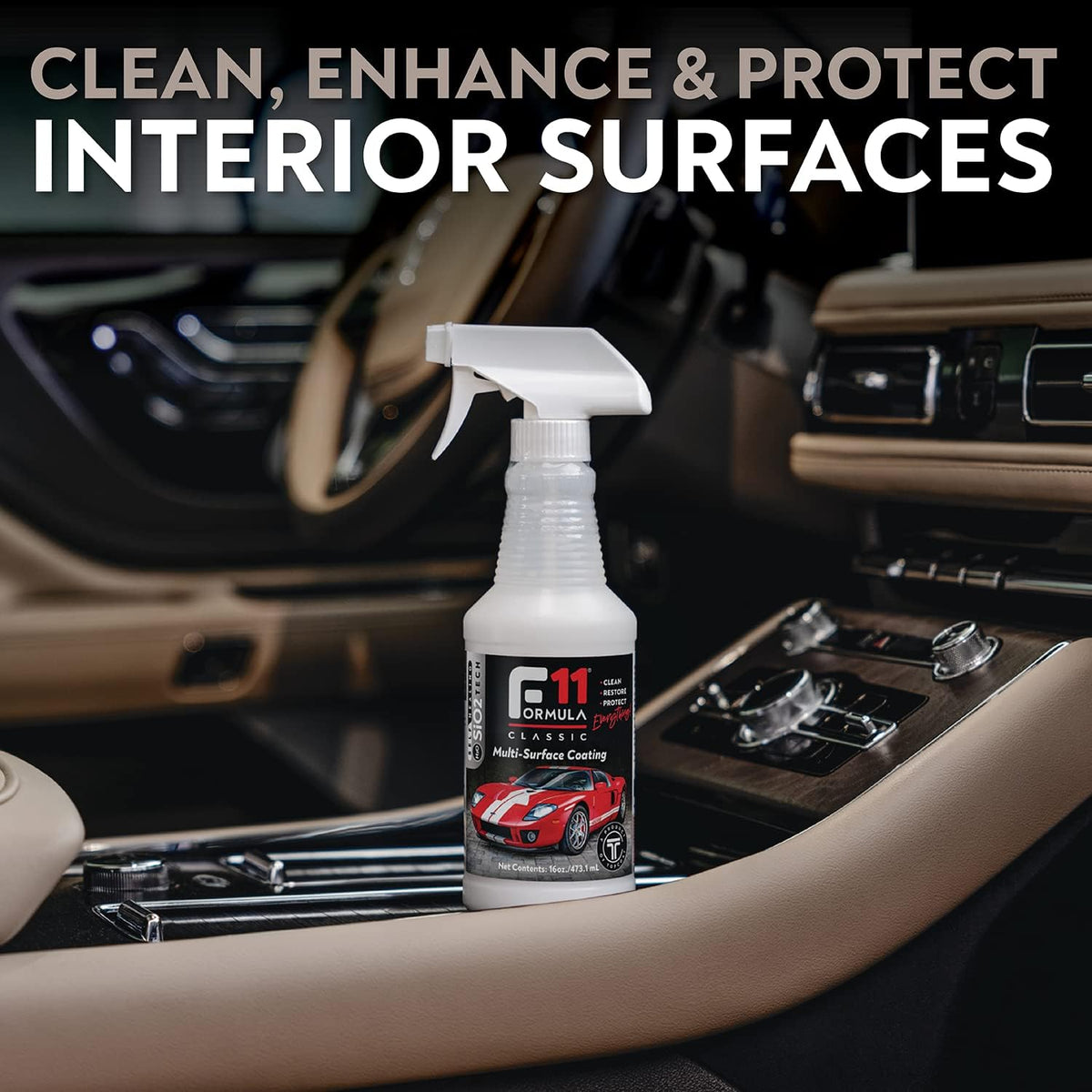 TopCoat F11 Car Polish & Sealer for Cars, Motorcycles, RVs and More – Water-Based Alternative to Ceramic Car Wax - 8 oz F11 Top Coat Spray Bottle