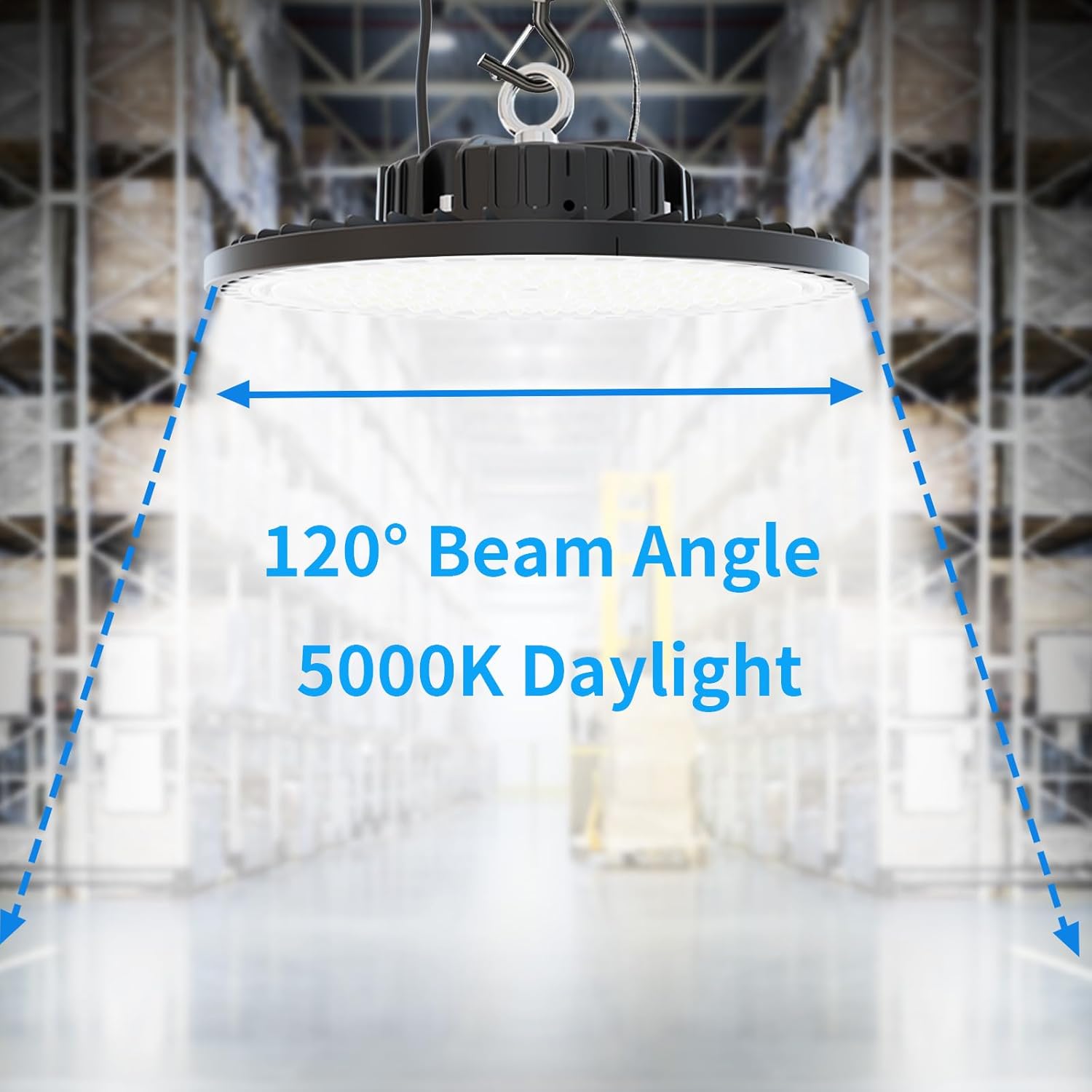 2 Pack UFO LED High Bay Light 200W, 29000 LM, 5000K with 5ft Power Cord, US Plug, Bright LED Shop Light for Basement Commercial Factory Garage Lighting, IP66 Waterproof, AC110-277V, ETL Listded