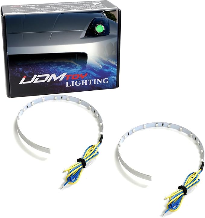 iJDMTOY Emerald Green 15-SMD LED Accent Ambient Lighting Kit Compatible with Car Motorcycle Projector Lens Demon Eye Retrofit