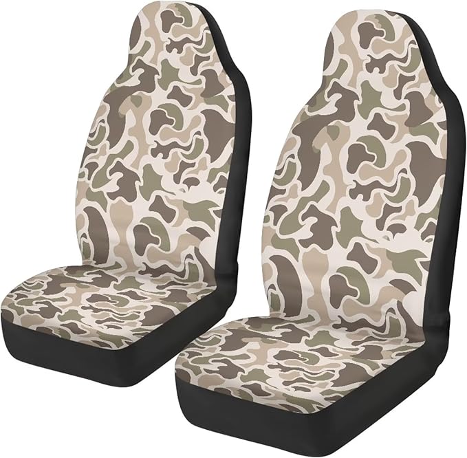 Car Seat Covers Elastic Fabrics Camo Duck Hunter Car Seat Covers Front Seats Only Universal Fit for Most Vehicles, Easy to Install and Clean Accessories All-Season Protection