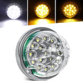 Partsam 1PCS Dual Revolution 17 Led Watermelon Light for Semi Truck, Amber Turn Signal and Marker to White Auxiliary Light, Underglow Lights Compatible with Freightliner Kenworth Peterbilt