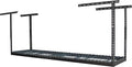 MonsterRax Overhead Garage Storage Rack 2x8, Ceiling Mounted Shelving, Adjustable Hanging Organizer, Heavy Duty Steel, 350 Pound Capacity, Color: Hammertone, Adjusts 24-45" from Ceiling