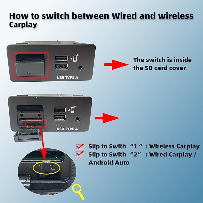 Dasbecan TK78-66-9U0C Wireless Mazda Apple Carplay Retrofit Kit Compatible with Mazda 2 3 6 CX3 CX5 CX9 MX5 2014-2020, Car Play Adapter (Only Supporting Wireless Carplay NO Android Auto)