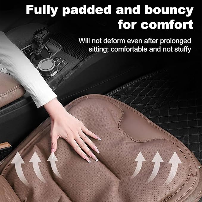 Car Seat Cushion for Porsche Macan 2015-2025-pr, Breathable Non-Slip Driver Seat Pad Ergonomic Memory Foam for Long Driving Car Office,B/3Pcs-Red