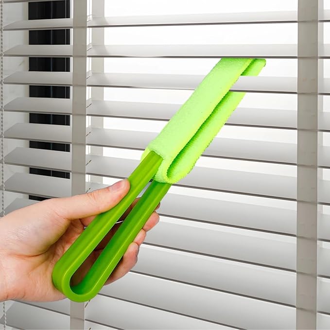 8-Piece Window Blinds and Car Air Vent Cleaner Set, Microfiber Dusters with 8 Washable Covers, Multi-Color Groove Tool Set, 4.7 Inches
