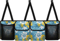 Hawaii Hibiscus Flowers Car Trunk Organizer Starfish Palm Leaf Multipurpose Cargo Bag for SUV,Truck,Van Back Seat Car Organizer