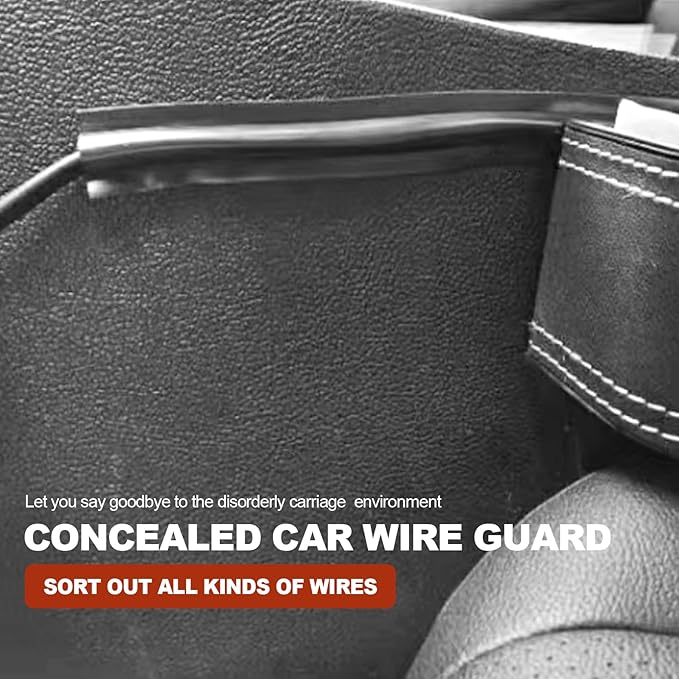 Automobile Concealed Cable Asleeves, Cable Racks, Automobile Power Cord Sleeves, Adhesive Cable Concealers USB Audio Video Conduit Cable Sleeves (4cs)