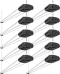 BBOUNDER 10 Pack Linkable LED Utility Shop Light, 4400 LM, 6500K Cool Daylight, 4 FT Integrated Fixture for Garage, 40W Equivalent 250W, Surface + Suspension Mount, Black