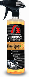 3E Car Air Freshener Premium Orange Squeeze Scent 16 fl oz – Professional Automotive Air Freshener & Odor Eliminator, Long-Lasting Interior Fragrance for Cars, Trucks, SUVs, RV, Home & Office (ORANGE)