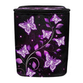 BIGCARJOB Purple Butterfly Print Car Trash Bags Hanging Automotive Car Garbage Bin with Adjustable Straps Reusable Auto Trash Bin Garbage Bags Butterfly Auto Accessories for Front Seat