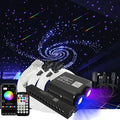 AKEPO 20W Twinkle Dual-Head Dual Color Fiber Optic Lights, Fiber Optic Colorful Meteor Light Kit Sound Activated APP/Remote Control for Car Starlights Headliner/Home 1300pcs 13.1ft/4m Fiber Strands