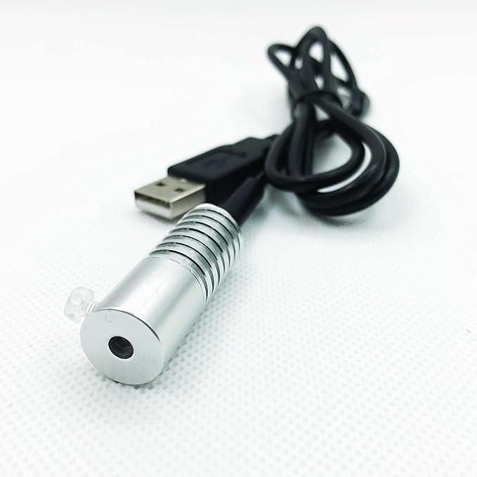 Side Glow Fiber Optic USB Light Source - Green, 5mm
