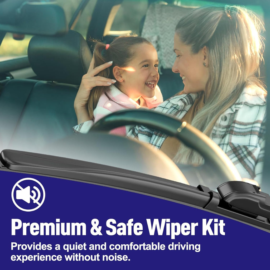 AJK 22 and 19 inch Wiper Blades, Premium All Season 2 Pack Driver Side Passenger Side Front Windshield Wipers Replacement for Chevrolet Colorado 2004 2005 2006 2007 2008 2009 2010 2011 2012