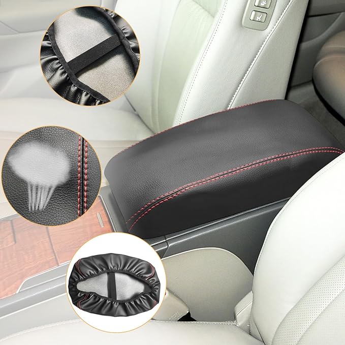 Compatible with Center Console Armrest Cover for Toyota Camry 2007 2008 2009 2010 2011 Leather Arm Rest Storage Box Lids Cushion Protector Pad