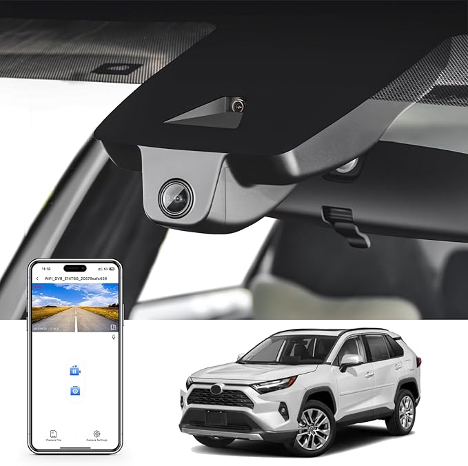 mangoal 4K Dash Cam Custom for Toyota RAV4 & RAV4 Hybrid 2022 2023 2024 2025 (Model B) with Vent Hole,Le Limited Se Adventure Xle Premium Xse,OEM Look, Uhd 2160P Video, WiFi & App, 64GB Card