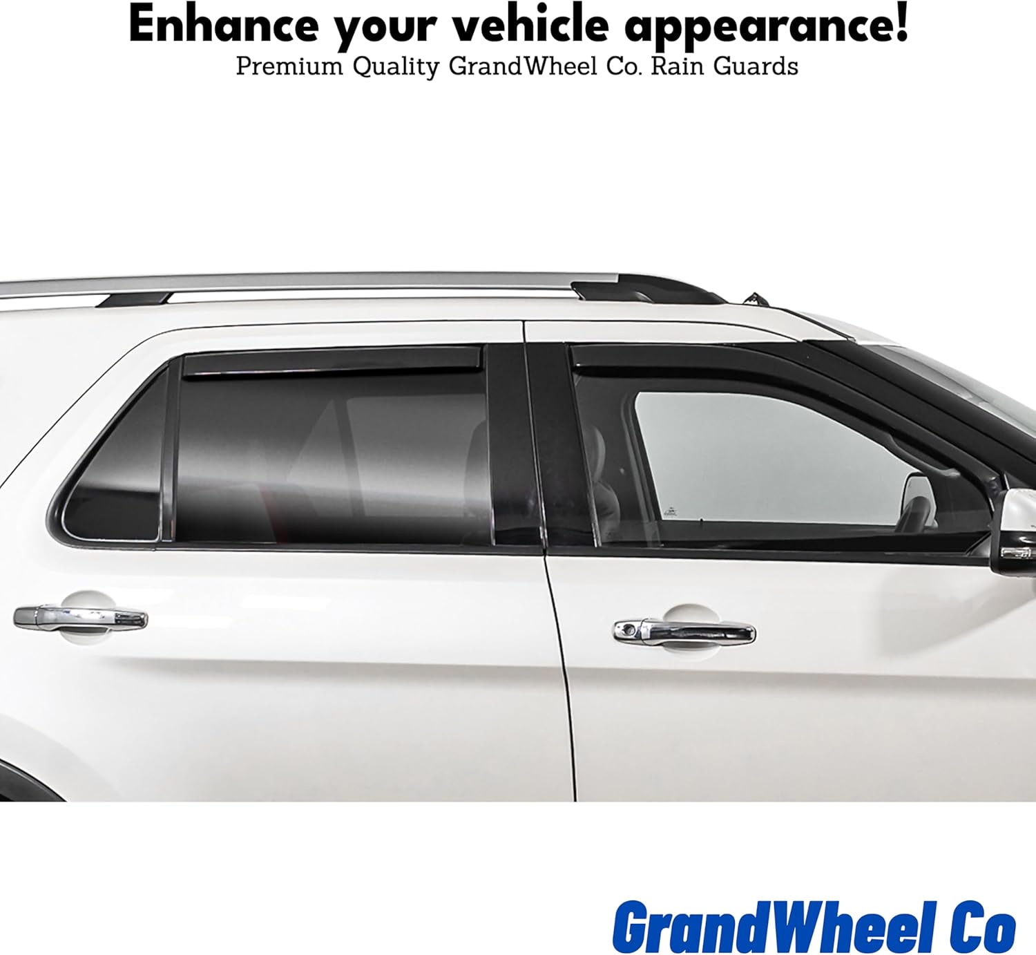 Window Deflectors Smoke Tinted in-Channel Side Window Vent Visor Deflectors Rain Guards Compatible with Terrain 2018-2024 - 4pcs. GW0880