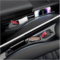 2PCS Car Seat Gap Filler Organizer,Multi-Purpose Car Seat Gap Fillers with Seats Belt Holes & Phone Holder,Universal Console Catcher Between Seats Cars Interior Accessories