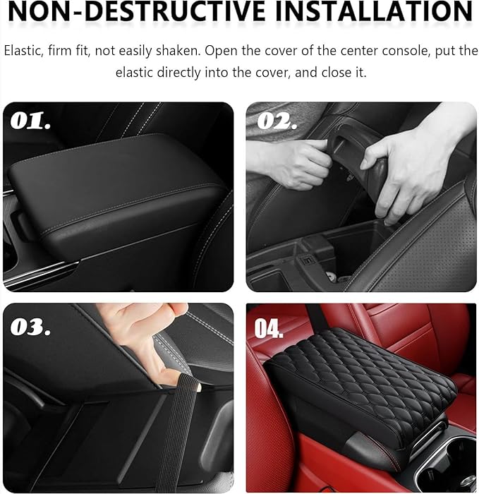 Auto Armrest Cushion Pads for Subar-u Forester Typ SH(2008-2013) Accessories Car Centre Console Armrest Pad Durable Material and Easy to Clean-is Waterproof and Anti-Scratch
