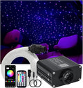 Starlight Headliner Light Kit Twinkle 600pcs*0.03in*6.5ft,16W Upgraded Fiber Optic Lights Sound Activated APP/Remote Control Small Size Star Lights for Car Home Star Ceiling Decoration