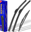 3 wipers Replacement for 1997-2001 Honda CR-V CRV, Windshield Wiper Blades Original Equipment Replacement - 20"/19"/11" (Set of 3) U/J HOOK