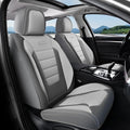 Coverado Car Seat Covers Front, Seat Covers for Cars, Waterproof 2-Pack Car Seat Cushion, Leather Carseat Seat Protectors, Universal Seat Covers Fit for Most Sedans SUV Pick-up Trucks(Gray&Light Gray)