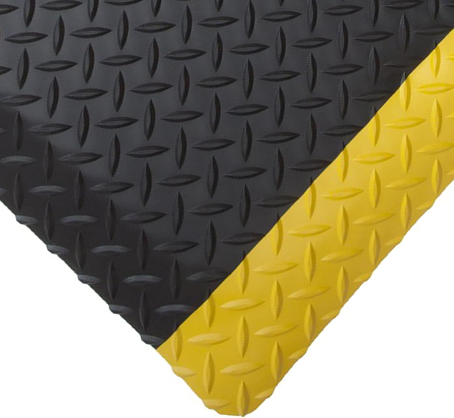 Rhino Mats, American Classic Diamond Anti-Fatigue Mats, Industrial Ergonomic Comfort Standing Mat for Work, Home, Garage, Office, Kitchen or Anywhere (Black/Yellow 9/16" Thick, 3 FT. x 11 FT.)