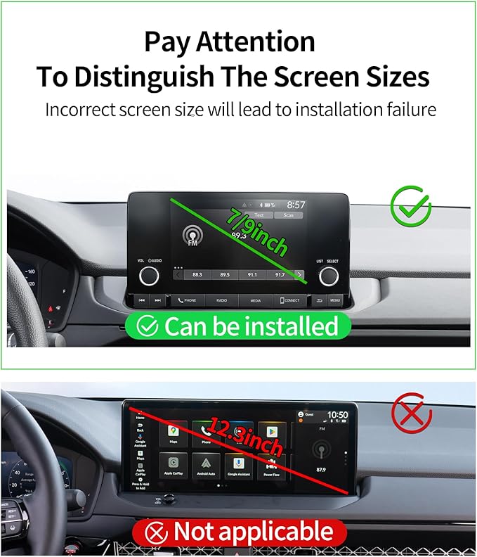 Car Phone Holder for Honda Accord 2023-2026 Accessories 7/9-Inch Screen Fixed Clip, 360° Rotation Phone Mount Compatible with MagSafe, Cell Phone Holder That Does Not Affect Air Vent
