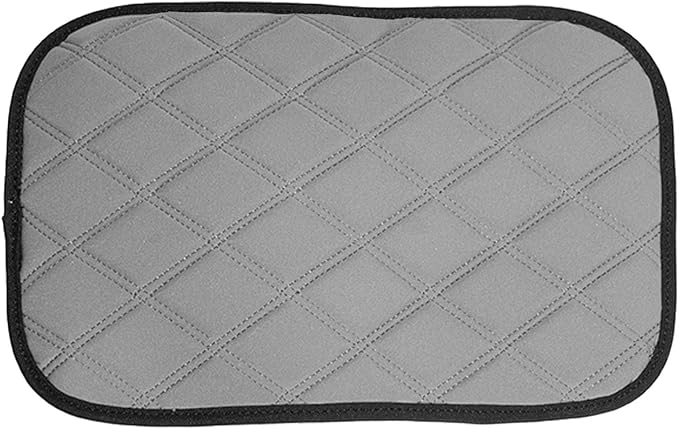 FH Group Neosupreme Gray Diamond Pattern Center Console Pad – Water-Resistant Armrest Cover Protector for Cars, SUVs & Trucks