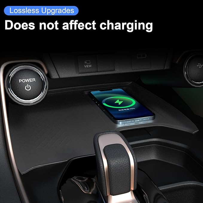 Wireless Charging Anti-Slip Mat for Grand Highlander Accessories, Black Silicone Protective Pad for 2026 2025 2024 Grand Highlander Accessories