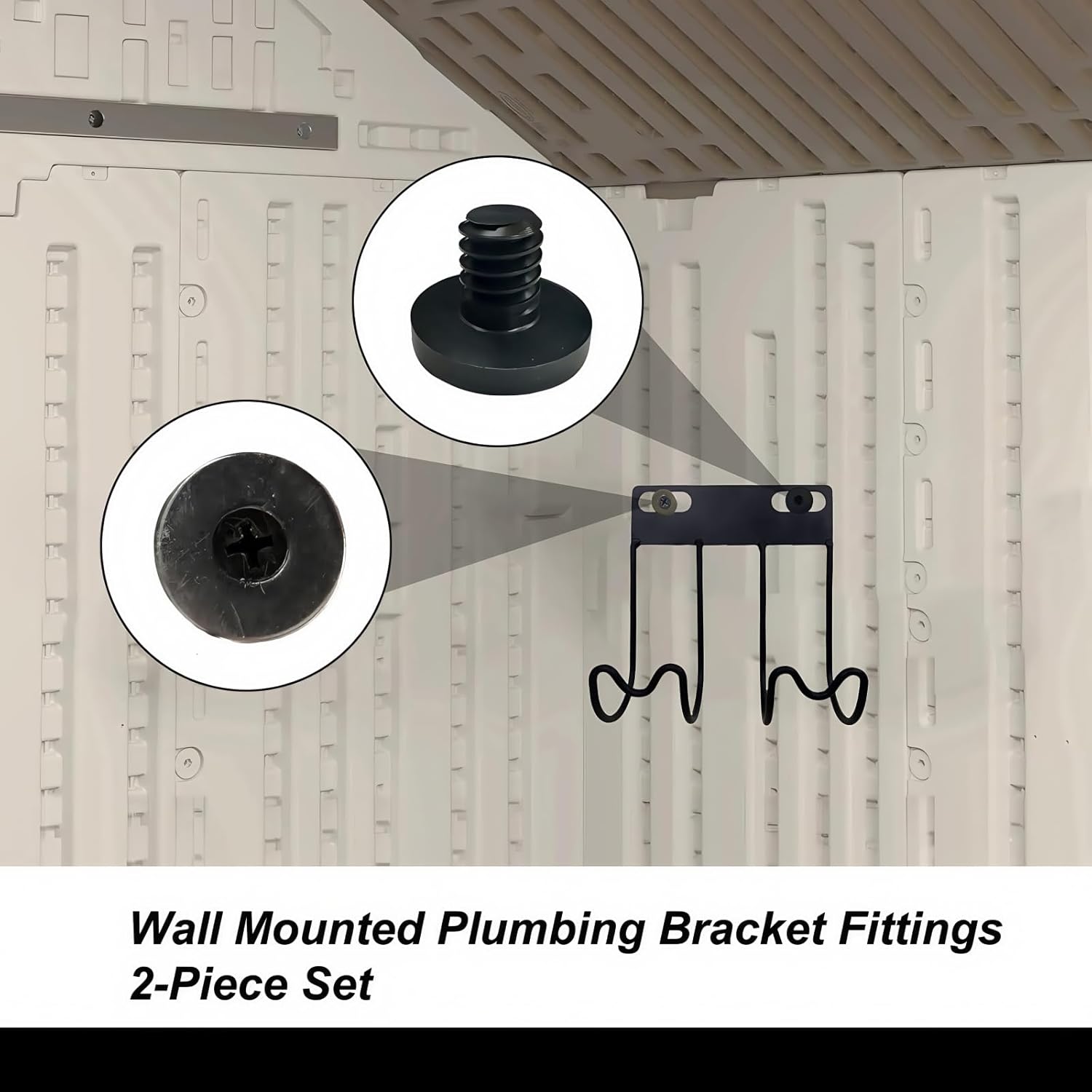 For suncast shed accessories garden hose holder,with EZ Bolt Assembly,Storage Shed Hooks,Water Hook for Outside Yard,for Garage,Garden and Yard