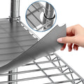 Shelf Liners for Wire Shelf System: Set of 5 in Graphite: 18 x 42 inch: Plastic Wire Shelving Shelf Mats