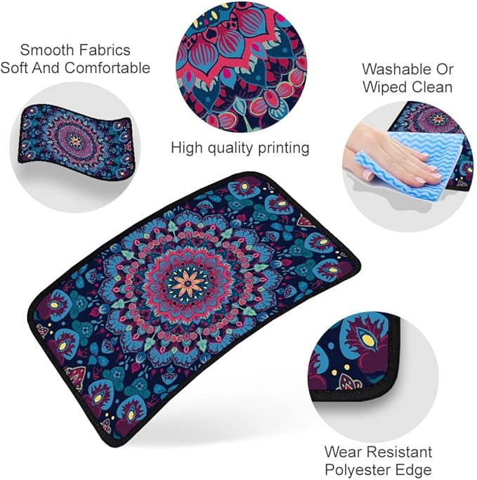 1pc Center Console Armrest Cover Pad 12.6x7.5 inch Lotus Neoprene Car Armrest Cushion Waterproof Armrests Seat Box Cover Protector for Universal Cars Vehicles SUVs