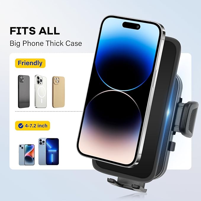 Car Phone Holder Compatible with Honda CRV CR-V 2023-2025 2026 7/9 inch Screen Cell Phone Mount with Dash Organizer Dash Storage Box 360° Rotation