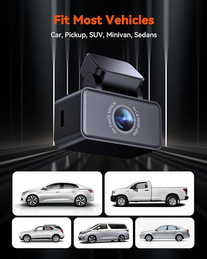 Vantrue E360, E2 2.7K Adjustable Rear Camera with 20ft Cable, WDR, Super Night Vision, Fit for Most Cars SUV, Pickup, Truck, Jeeps Minivan and Sedans