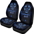 Cool Lion Print Car Front Seat Cover Set of 2, Auto Bucket Seats Protector Universal Car Accessories Interior Decor for Women Men