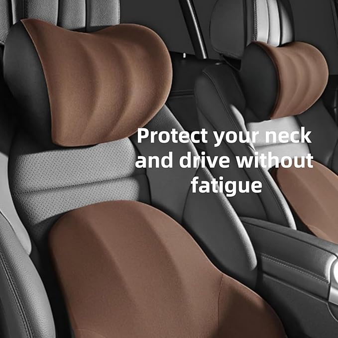 Car Headrest Lumbar Support Cushion for Toyota Corolla Cross 2022 2023 2024, Ergonomic Car Seat Headrest Cushion for Neck Back Pain Relief Memory Foam Breathable Removable Cover for Office Chair Car